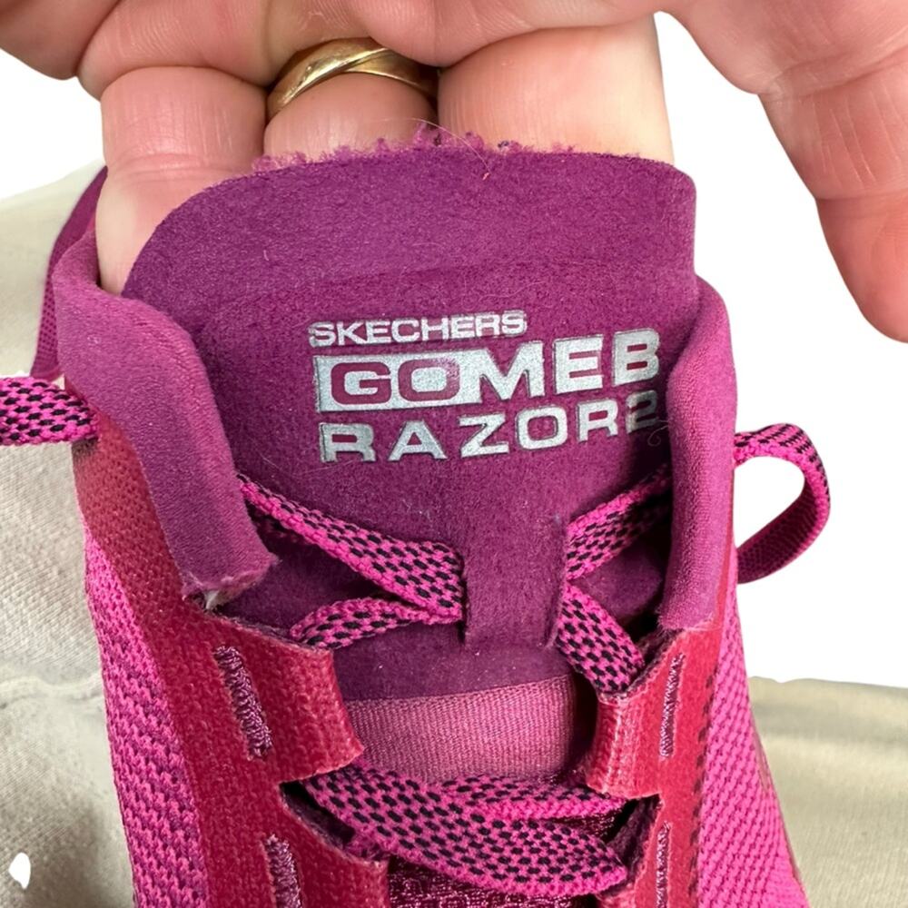 Skechers GoMeb Razor 2 Pink Sneakers Shoes 15212 Size 9 - Picture 3 of 9